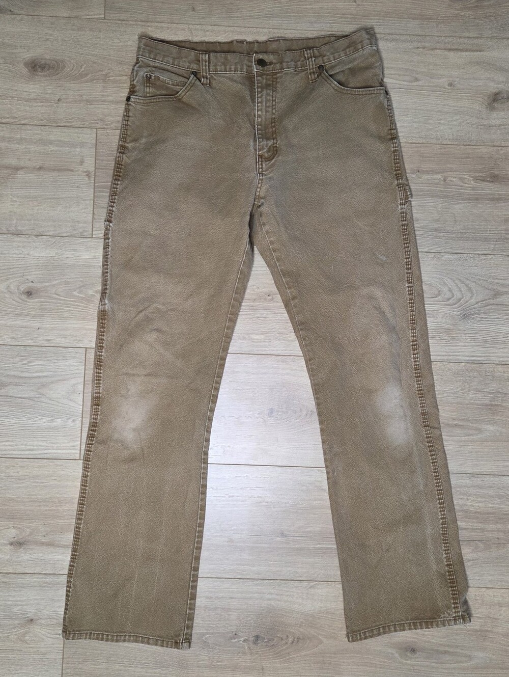 Dickies Carpenter Jeans Pants Tan Duck Canvas Workwear Utility Skater Streetwear